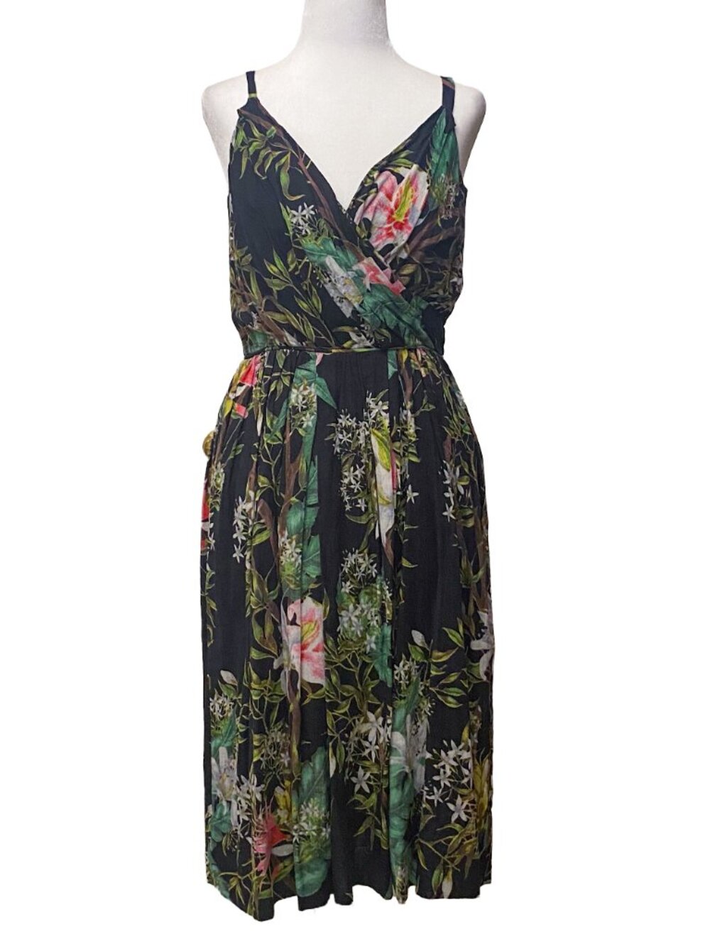 Isabel Marant Étoile Welby Floral Faux-Wrap Cotton Midi Dress S 36